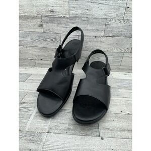 SAS Tripad‎ Comfort Shoes Womens Size 10 Narrow Black Leather Sandals Made USA